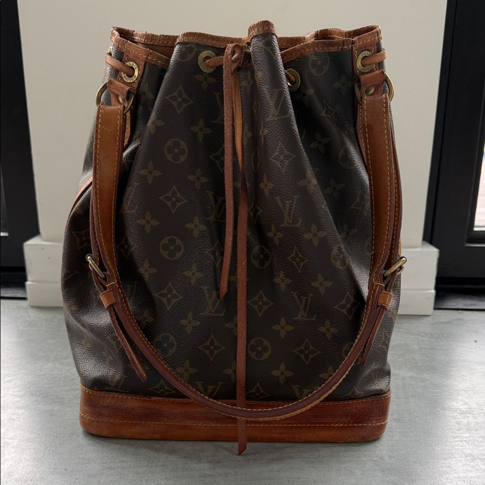 Louis Vuitton Vintage Monogram Bucket Bag in Brown and Tan